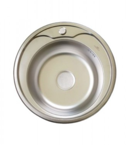 Мойка круглая для кухни из нержавейки Сатин PVD 490х490х170 Wisent WS-4949 Мойка круглая для кухни из нержавейки Сатин PVD 490х490х170 Wisent WS-4949